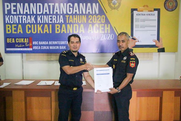 Awali Tahun 2020, Bea Cukai Banda Aceh Tandatangani Kontrak Kinerja
