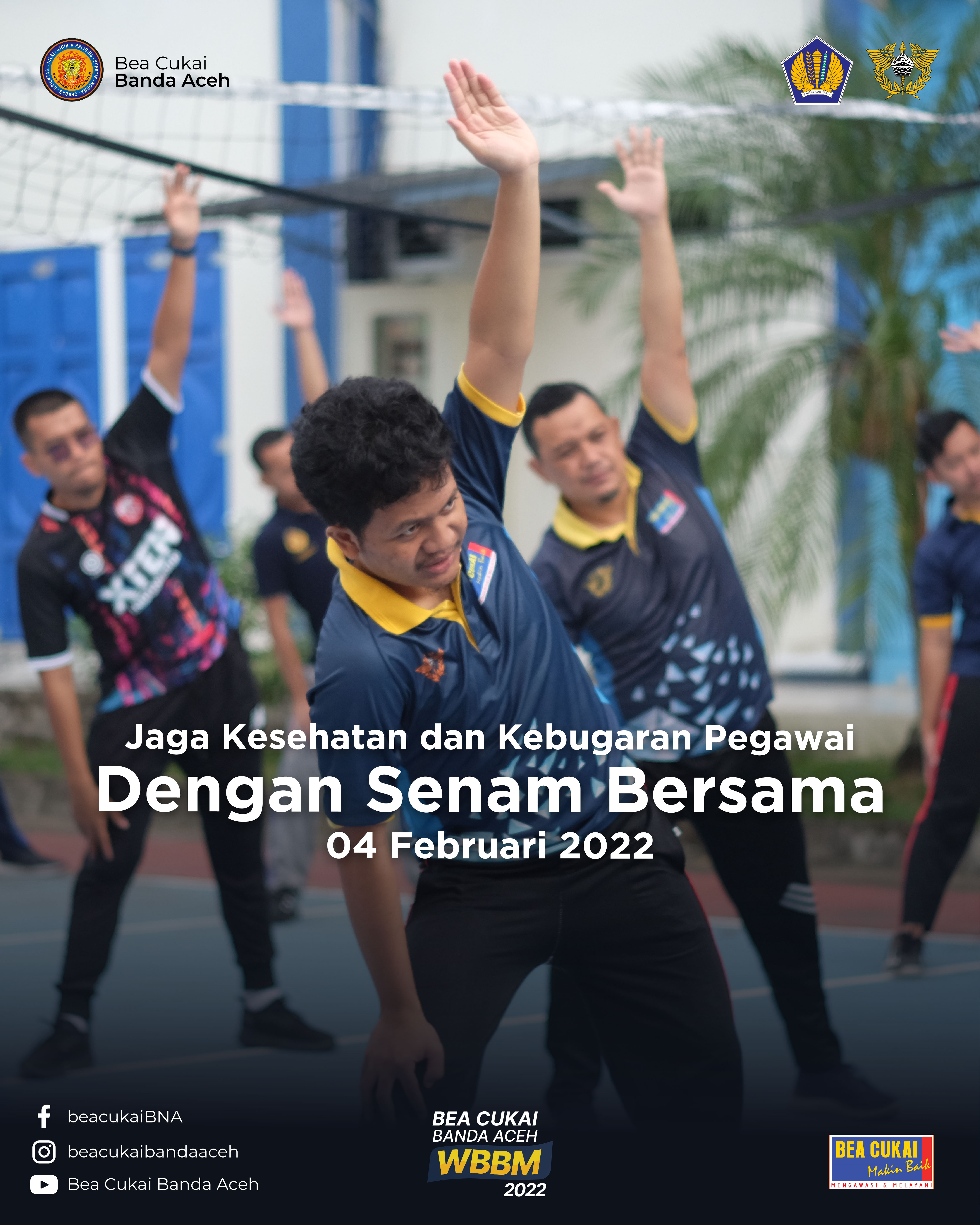 Budayakan Hidup Sehat, Bea Cukai Banda Aceh Lakukan Senam Pagi